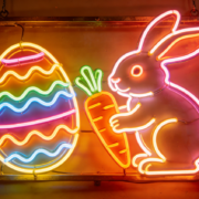 Custom Easter Day Neon Sign | Bunny Egg Spring Decor | Personalized Neon Light for Home Party