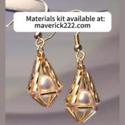 Gold 3D Pearl Cage Earrings Material Kit For DIY Jewerly Making